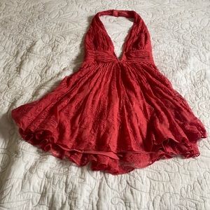 Free people lace halter dress